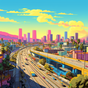 sciarcfictionandentertainment_los_angeles_bridge_view_animated__46926120-6073-47d2-8da9-c6092d808d9d